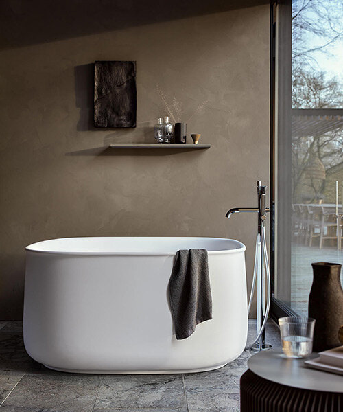 sebastian herkner inspired by japanese tea for duravit's zencha bath collection