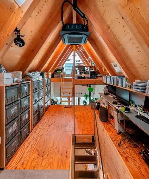 wooden shingles cover 'yosemite' renovated storefront by slow in japan